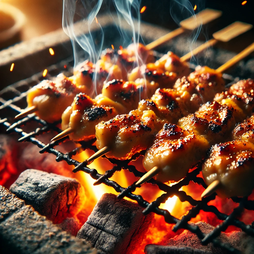備長炭で焼き上げる串焼きーやきとりー